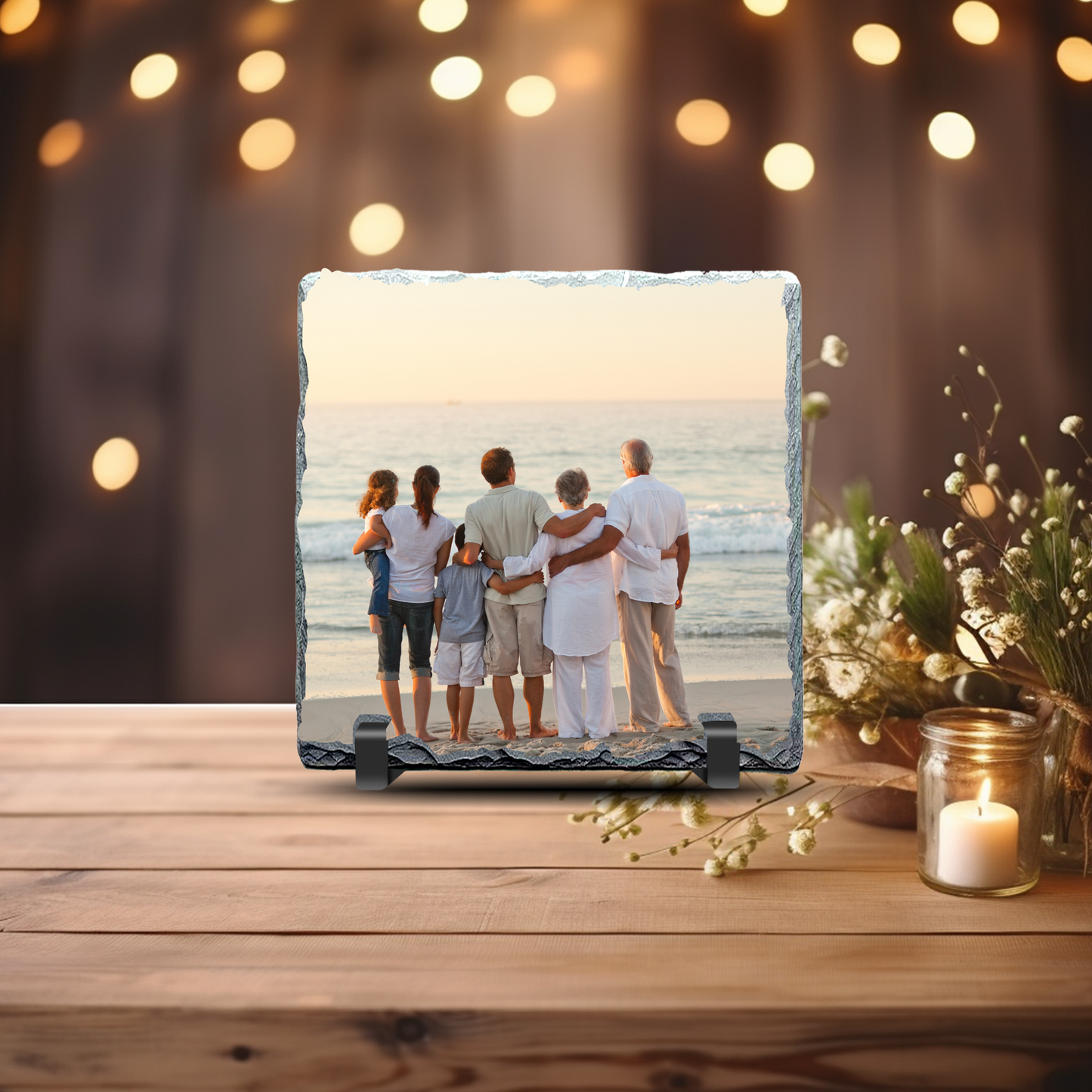 6" Square Slate Frame - Personalized