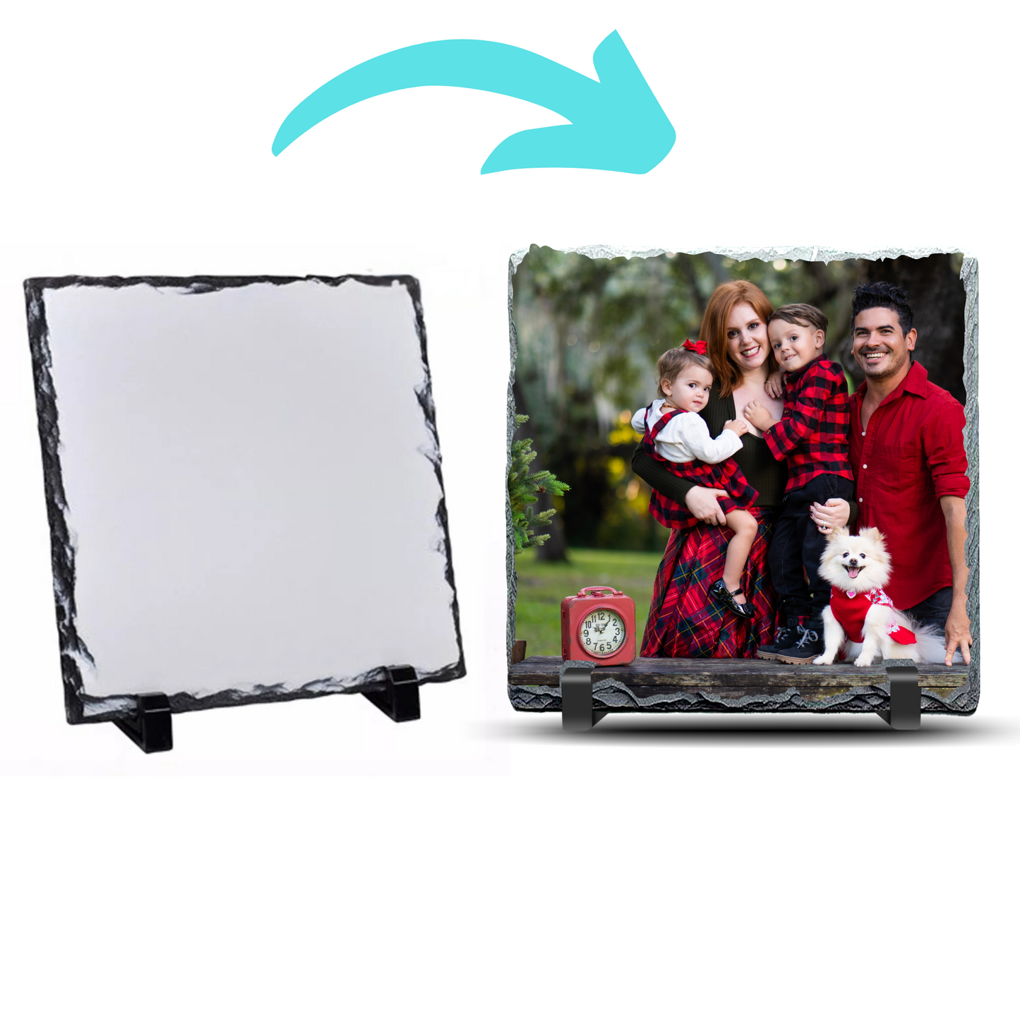 6" Square Slate Frame - Personalized