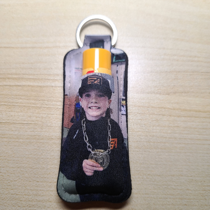 Photo Chapstick Holder Keychain
