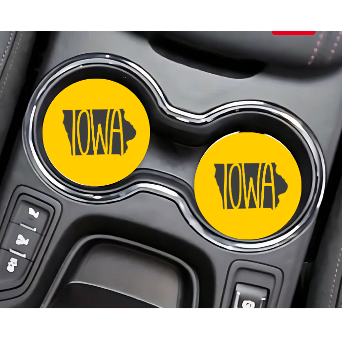 Car Coaster - Team Colors Iowa Hawkeyes