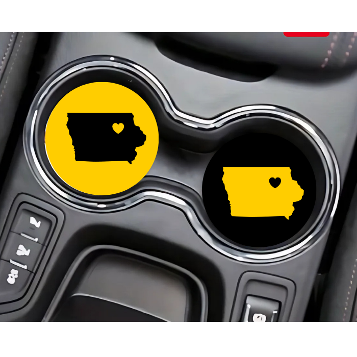 Car Coaster - Team Colors Iowa Hawkeyes