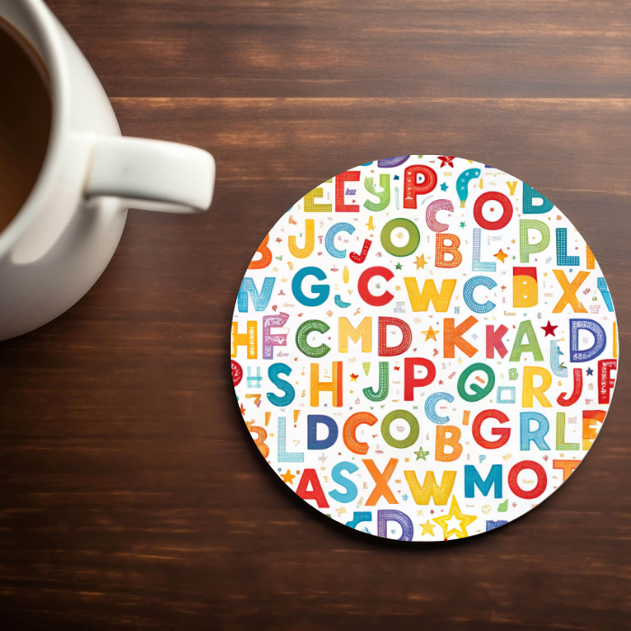 Alphabet - 4x4 Neoprene Coaster