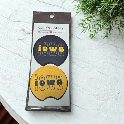 Car Coaster - Team Colors Iowa Hawkeyes