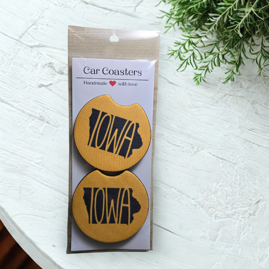 Car Coaster - Team Colors Iowa Hawkeyes