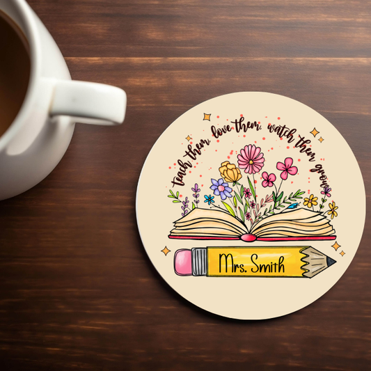 PERSONALIZE -Wildflowers - 4x4 Neoprene Coaster