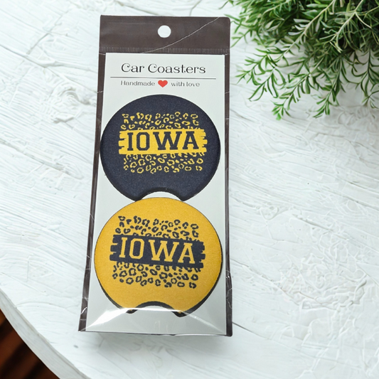 Car Coaster - Team Colors Iowa Hawkeyes