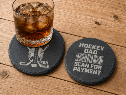 Custom engraved - Slate Coaster
