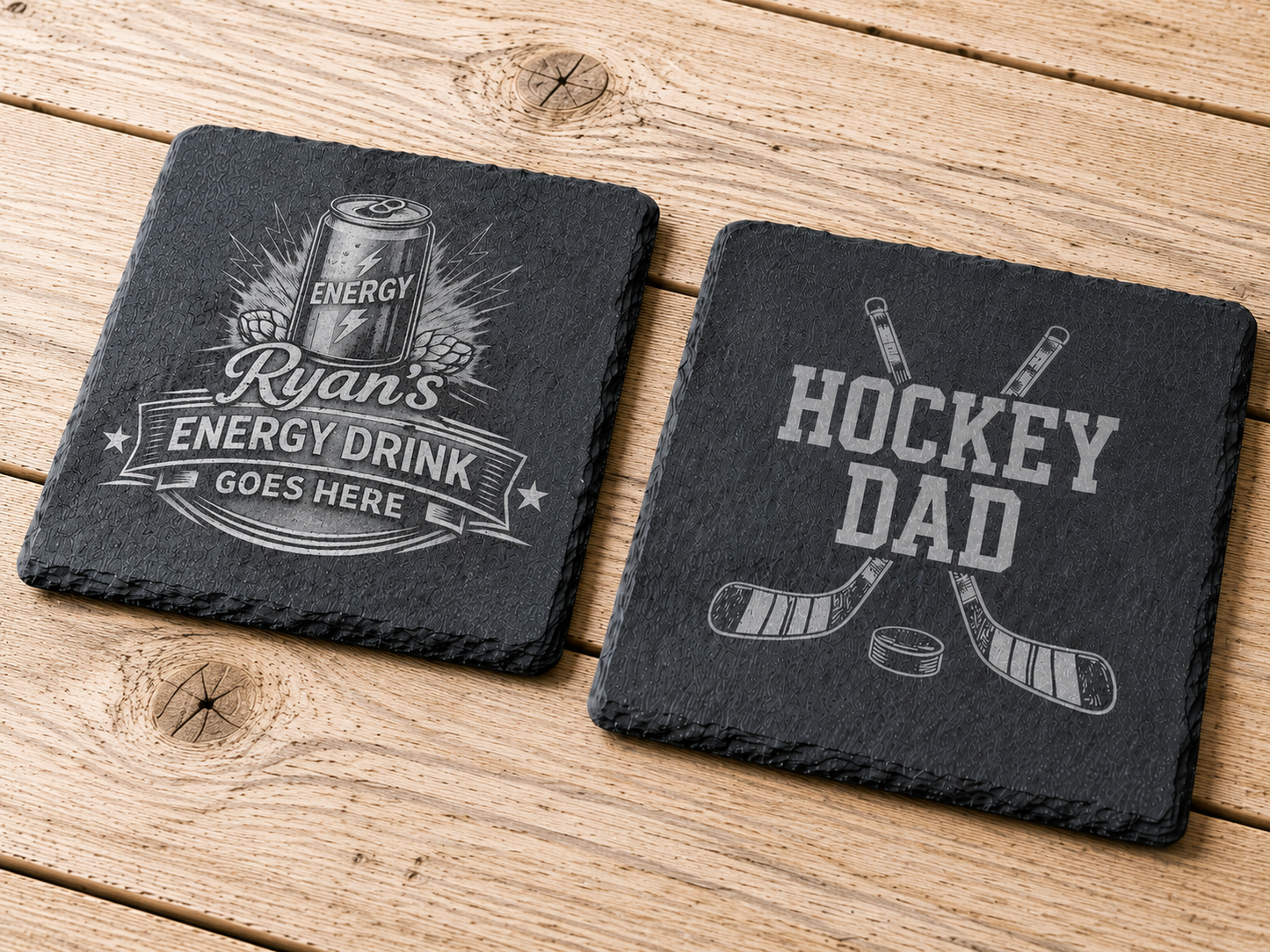 Custom engraved - Slate Coaster
