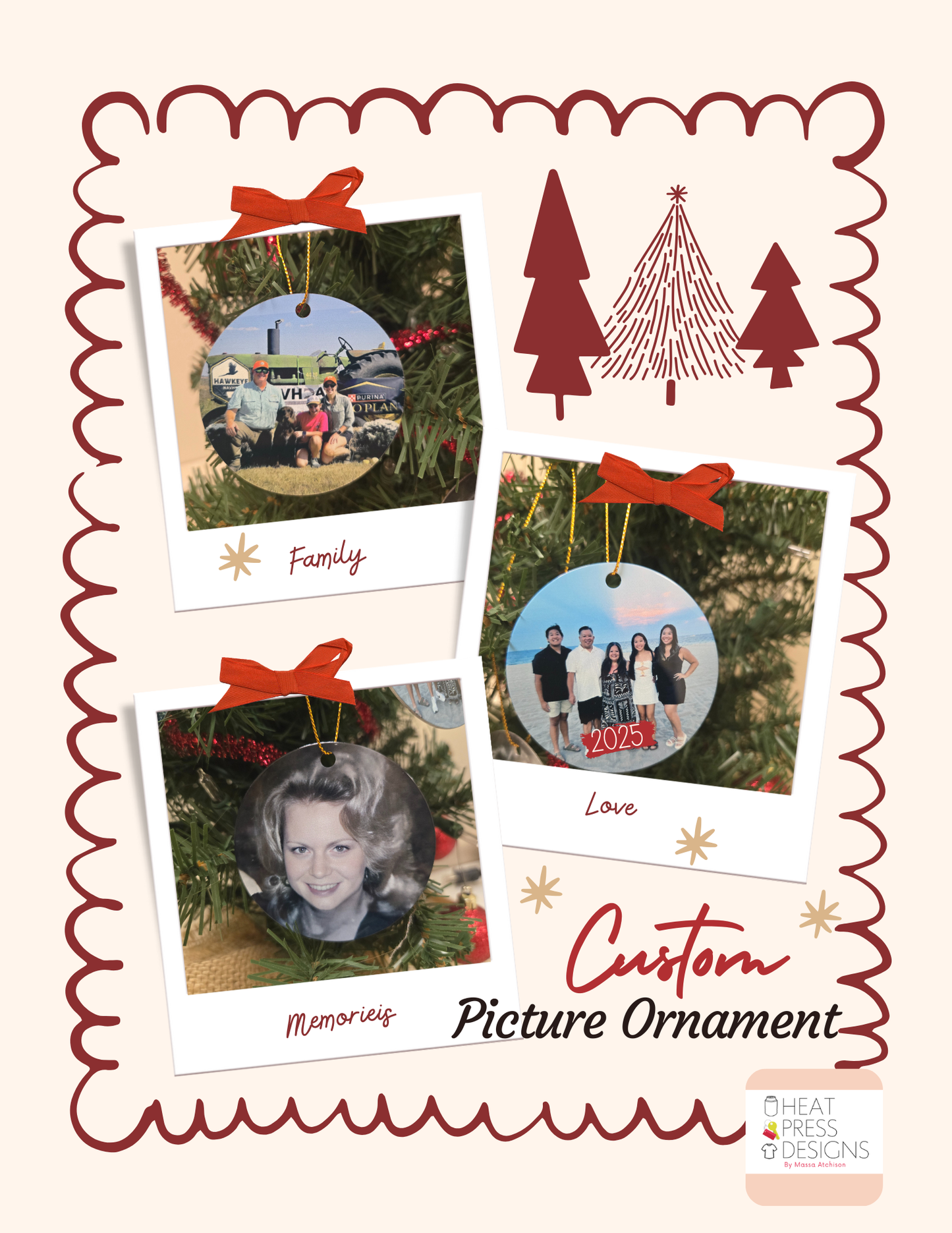 Custom Picture Ornament - Round