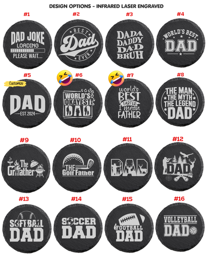 Custom engraved - Slate Coaster