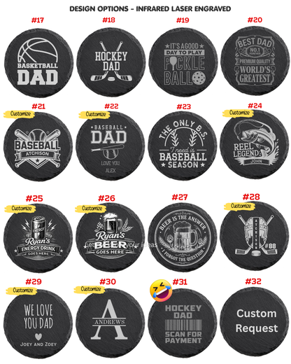Custom engraved - Slate Coaster